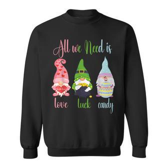 Happy Valentines St Patrick Easter Happy Holiday Gnome Sweatshirt - Monsterry DE