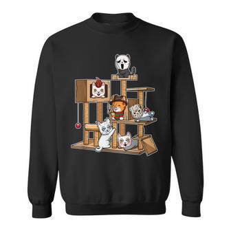 Horror Movie Kitten Playing On Cat Tree Sweatshirt - Monsterry AU