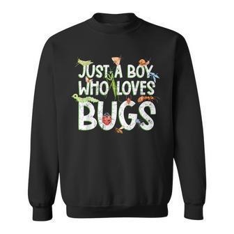 Insect Just A Boy Who Loves Bugs Boys Bug Sweatshirt | Mazezy
