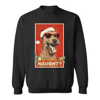 Irish Terrier Christmas Naughty Vintage Sweatshirt - Monsterry AU