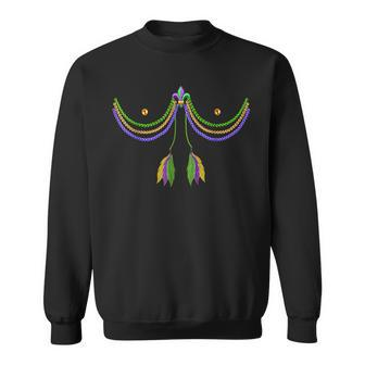 Mardi Gras Costume Outfit 2024 For Women Sweatshirt - Monsterry DE