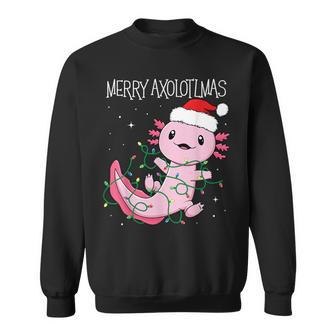 Merry Axolotlmas Axolotl Toddler Boys Christmas Xmas Sweatshirt | Mazezy