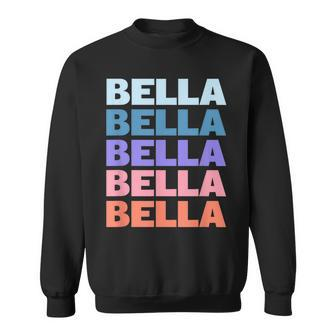 Modern Repetitive Text First Name Bella Sweatshirt - Seseable