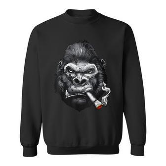 Monkey Cigar Gorilla Smoking Cigarette Sweatshirt - Monsterry DE