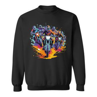 Motocross Bike Vintage Racing Retro Bike Sweatshirt - Monsterry AU