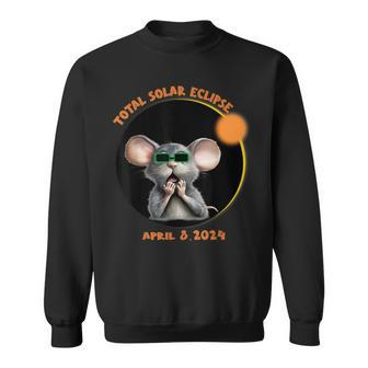 Mouse Watching Total Solar Eclipse 2024 Sweatshirt - Monsterry UK