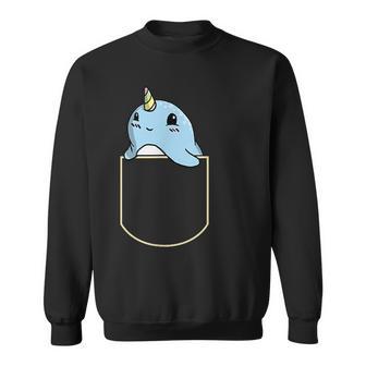 Narwhal Chest Bag Unicorn Whale Pocket Sweatshirt - Monsterry DE