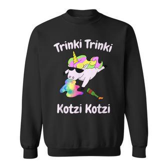 Party Unicorn Saufen Trinki Kotzi Sweatshirt - Seseable