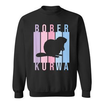 Pastel Bober Bóbr Kurwa Polish Internet Meme Beaver Sweatshirt - Seseable