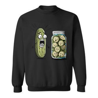 Pickle Surprise A Cucumber And A Jar Of Sliced Pickles Sweatshirt - Monsterry AU