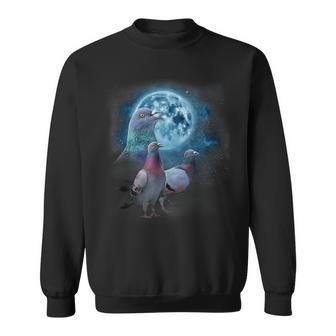 Pigeon Pigeons Howling At The Moon Sweatshirt | Mazezy