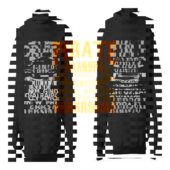 Pirate Grandpa Jolly Roger Freebooter Sweatshirt - Thegiftio