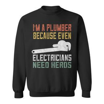 Plumber For Men Retro Plumbing Sweatshirt | Mazezy