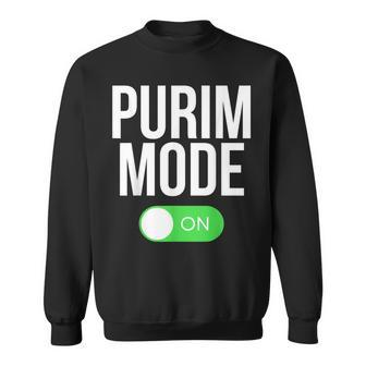 Purim Mode On Purim Festival Costume Sweatshirt - Seseable