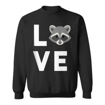 Raccoon Face Animal Lover Cute I Love Raccoons Sweatshirt - Monsterry DE