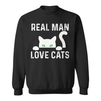 Real Love Cats Cat Dad Father's Day Sweatshirt - Thegiftio UK