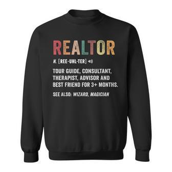 Realtor Definition Realtor Life Real Estate Agent Sweatshirt - Monsterry DE