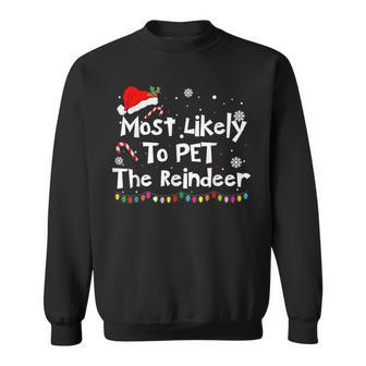 Reindeer Family Christmas Holiday Santa Claus Hat Sweatshirt | Mazezy AU