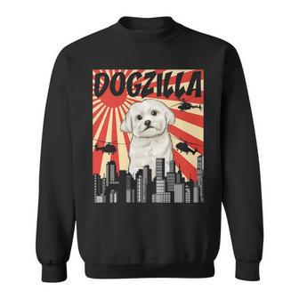 Retro Japanese Dogzilla Maltese Sweatshirt | Mazezy