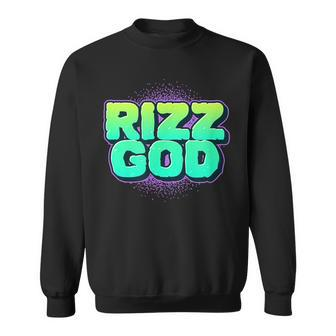 Rizz Rizzler Rizz God Slang Meme Trending Social Media Sweatshirt - Monsterry