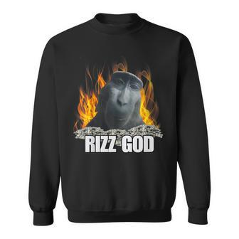 Rizz Rizzler Rizz God Slang Meme Trending Social Media Sweatshirt | Mazezy