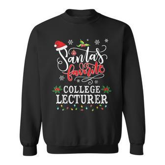 Santa's Favorite College Lecturer Christmas Party Sweatshirt - Monsterry CA