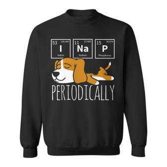 Science I Nap Periodic Table Meme Meh Beagle Dog Sweatshirt | Mazezy DE