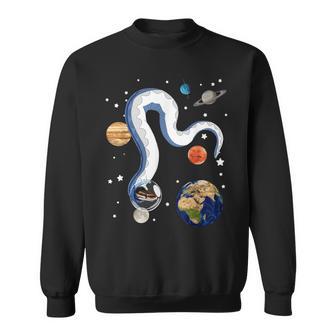 Snake Astronaut In Space Ball Python Sweatshirt - Monsterry CA