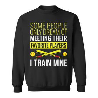 Softball Coach Trainer Bat And Ball Sports Lover Quote Sweatshirt - Thegiftio UK
