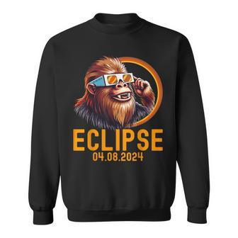 Solar Eclipse 2024 Bigfoot Wearing Eclipse Glasses Sweatshirt - Monsterry AU