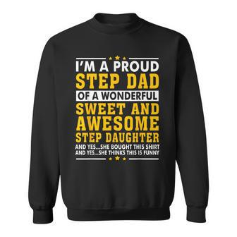 Step Dad Fathers Day Step Daughter Stepdad Sweatshirt - Monsterry DE