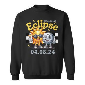 Sun With MoonApril 8 2024 Total Solar Eclipse Moon Sweatshirt | Mazezy DE