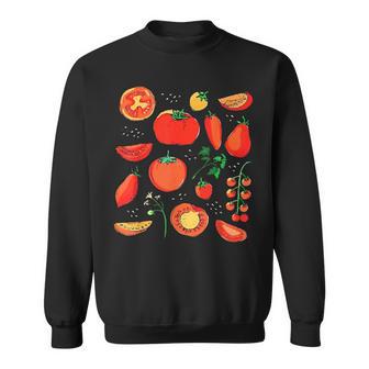 Tomato Pun Hand Draw Tomatoes Watercolor Summer Foodie Sweatshirt - Monsterry AU