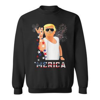 Trump Salt Merica Freedom 4Th Of July Usa Flag 2024 Sweatshirt - Monsterry