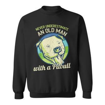 Never Underestimate An Old Man With A Pitbull Sweatshirt | Mazezy