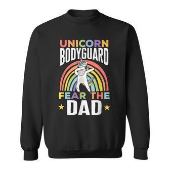 Unicorn Bodyguard Fear The Dad Unicorn Security Men Sweatshirt - Monsterry UK