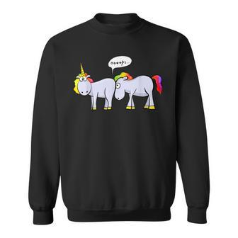 Unicorn Stuck In The Butt Sweatshirt - Monsterry
