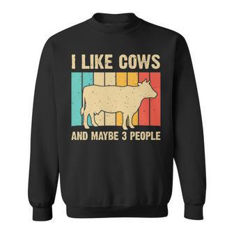 Vintage Cow Cow Farmer Men Women Cattle Lover Sweatshirt | Mazezy
