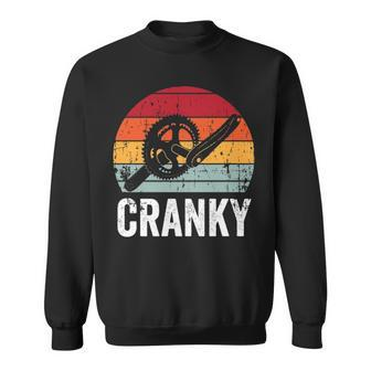 Vintage Cranky Bike Bicycle Rider Cycling Lover Sweatshirt | Mazezy