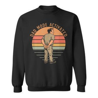 Vintage Retro Dad Mode Activated Quote Father's Day Sweatshirt - Seseable