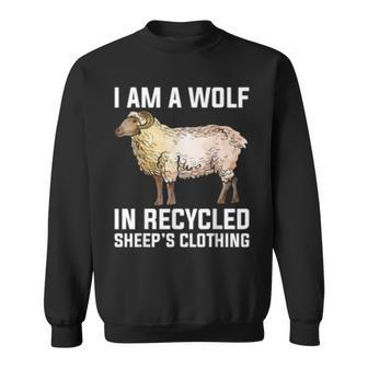 Wolf In Sheep Clothes Farmer Sheep Lover Sweatshirt - Monsterry
