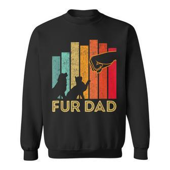 Fur Dad Vintage Dog And Cat Owner Father's Day Sweatshirt - Monsterry AU