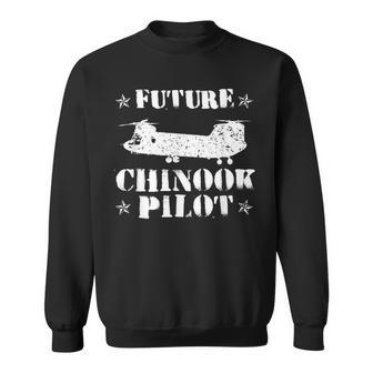 Future Chinook Pilot Helicopter Heart Military Sweatshirt - Monsterry