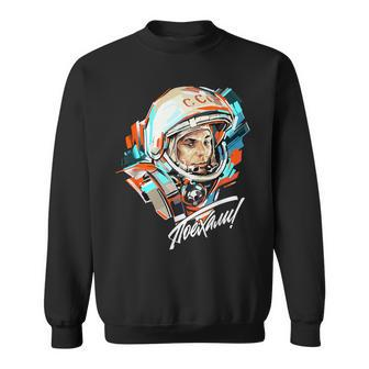 Gagarin Yuri Vintage Sputnik Space Sweatshirt - Seseable