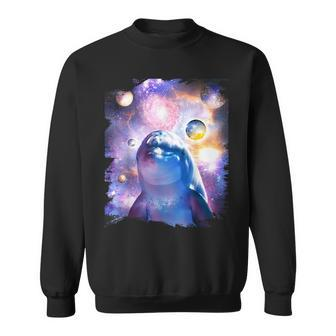 Galaxy Dolphin Dolphins In Space Sweatshirt - Monsterry DE