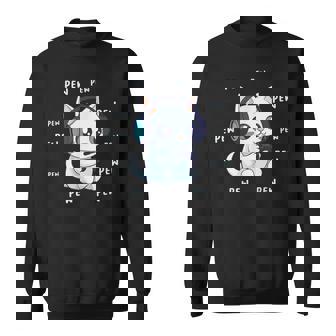 Gamer Gaming Anime Cat Sweatshirt - Thegiftio
