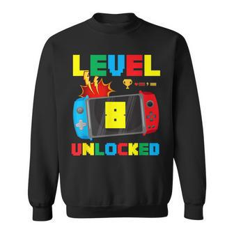 Gamer It's My 8Th Birthday Level 8 Unlocked Video Gaming Sweatshirt - Monsterry AU