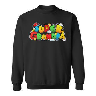 Gamer Super Grandpa Family Matching Game Super Grandpa Sweatshirt - Monsterry CA