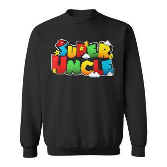 Gamer Super Uncle Family Matching Game Super Uncle Superhero Sweatshirt - Thegiftio UK