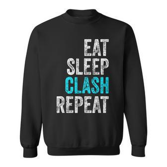 Gaming Clan Apparel Eat Sleep Clash Repeat Clans Vintage Sweatshirt - Monsterry